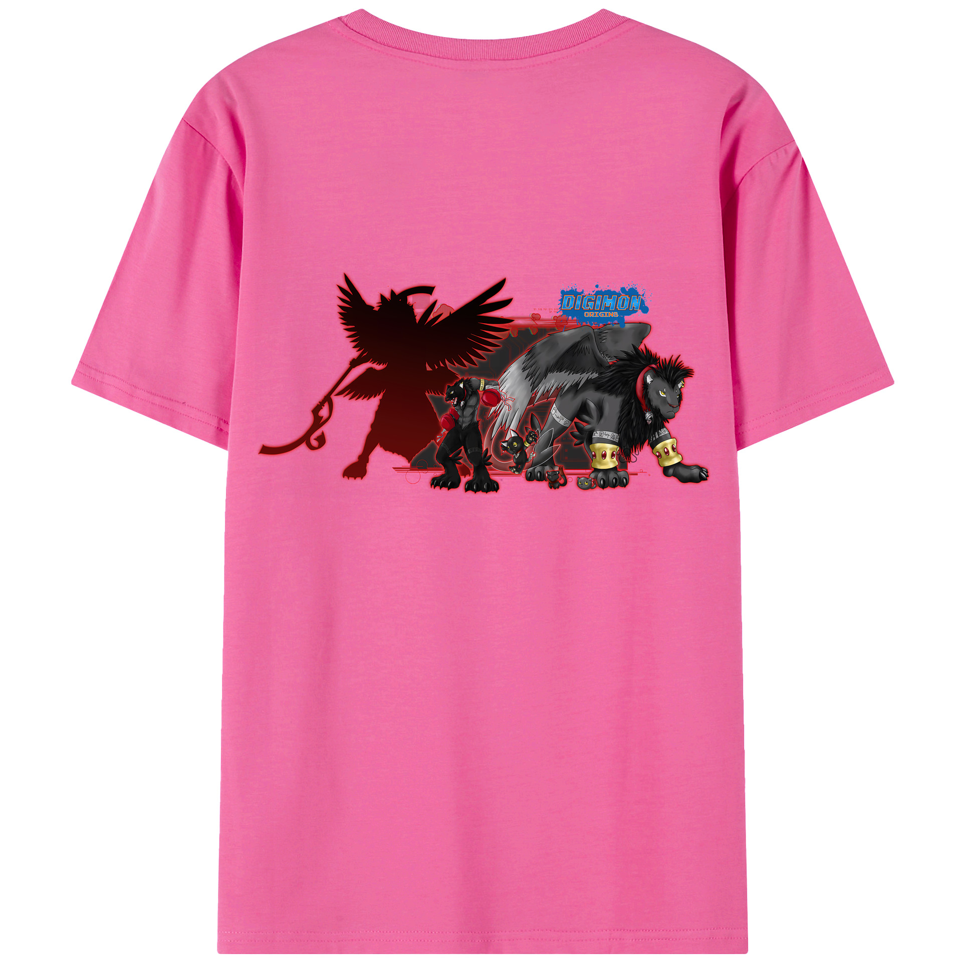 （画像用） Digimon デジタルモンスター/デジモン レディース半袖Tシャツ(バックプリント)